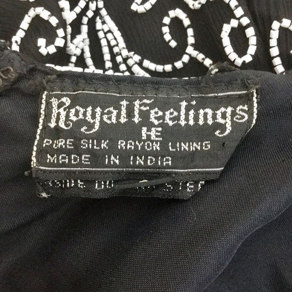 VINTAGE Royal Feelings Beaded Silk Dress - Picture 7 of 8
